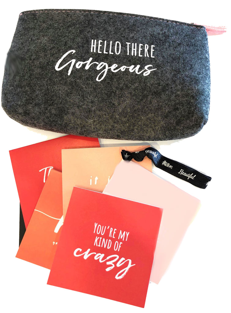 10 notecards with a Hello there Gorgeous case